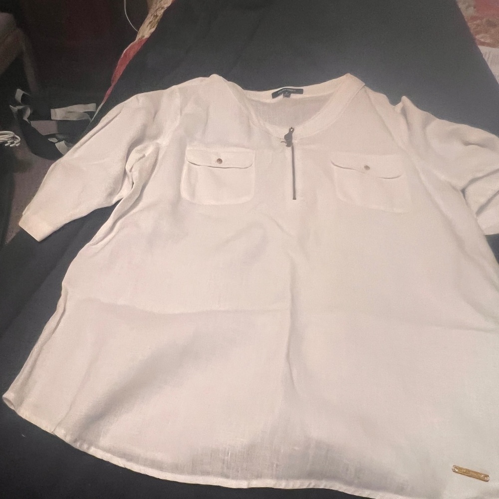 White linen blouse